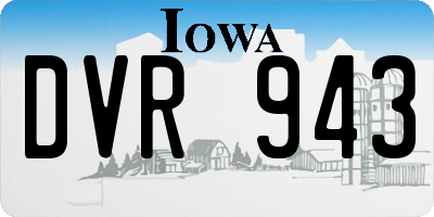 IA license plate DVR943