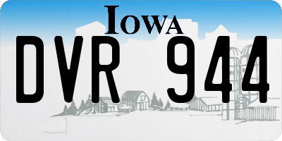 IA license plate DVR944