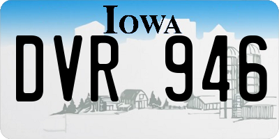 IA license plate DVR946