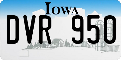 IA license plate DVR950