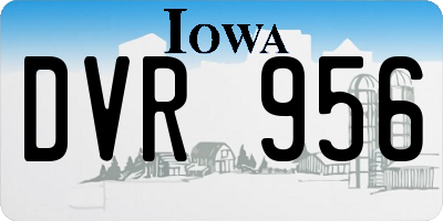 IA license plate DVR956