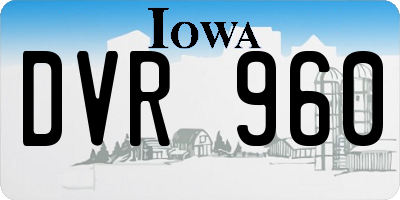 IA license plate DVR960
