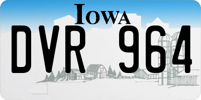 IA license plate DVR964