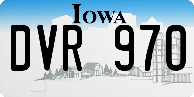 IA license plate DVR970