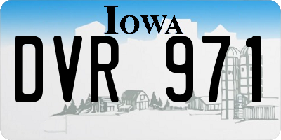 IA license plate DVR971