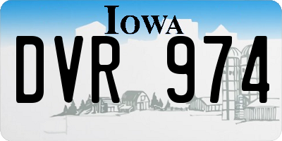IA license plate DVR974
