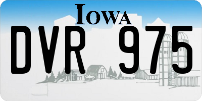 IA license plate DVR975