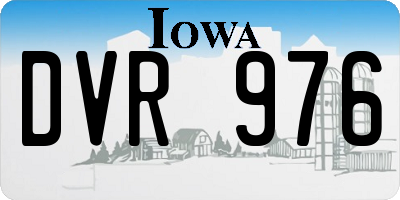 IA license plate DVR976