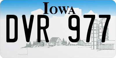 IA license plate DVR977