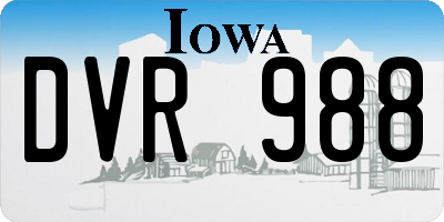 IA license plate DVR988