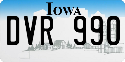 IA license plate DVR990