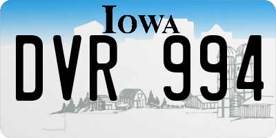 IA license plate DVR994
