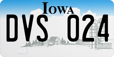 IA license plate DVS024