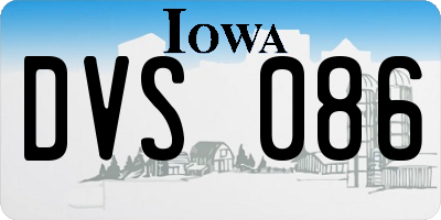 IA license plate DVS086