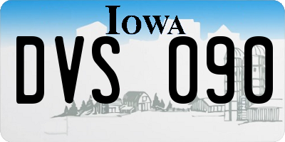 IA license plate DVS090