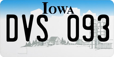 IA license plate DVS093