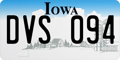 IA license plate DVS094