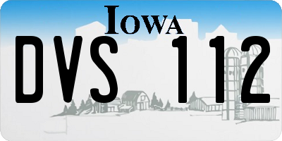 IA license plate DVS112