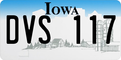 IA license plate DVS117