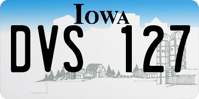 IA license plate DVS127