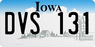 IA license plate DVS131