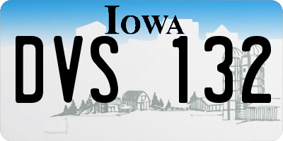 IA license plate DVS132