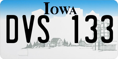 IA license plate DVS133