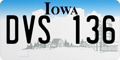 IA license plate DVS136
