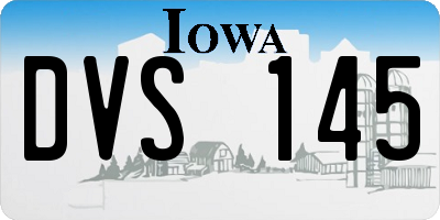 IA license plate DVS145