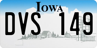 IA license plate DVS149