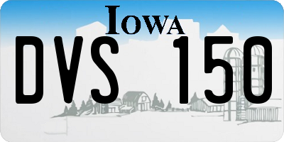 IA license plate DVS150
