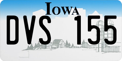IA license plate DVS155