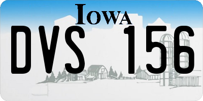 IA license plate DVS156
