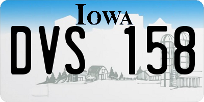 IA license plate DVS158