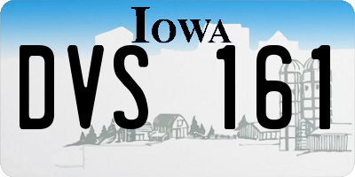 IA license plate DVS161
