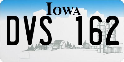 IA license plate DVS162