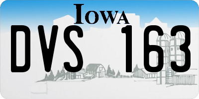 IA license plate DVS163