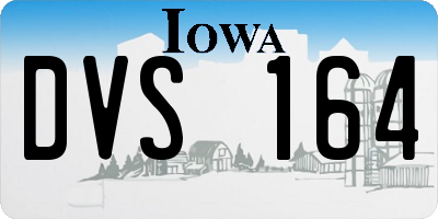 IA license plate DVS164