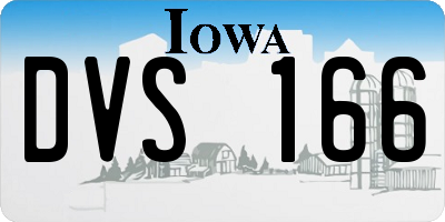 IA license plate DVS166