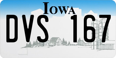 IA license plate DVS167