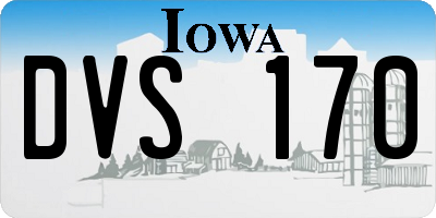 IA license plate DVS170