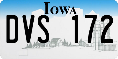 IA license plate DVS172