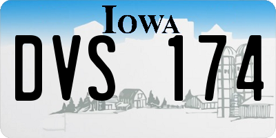 IA license plate DVS174