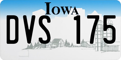 IA license plate DVS175