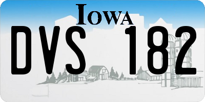 IA license plate DVS182