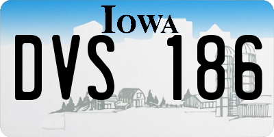 IA license plate DVS186
