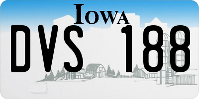 IA license plate DVS188