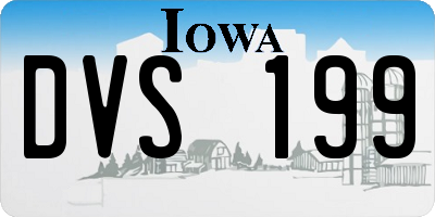 IA license plate DVS199