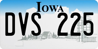 IA license plate DVS225