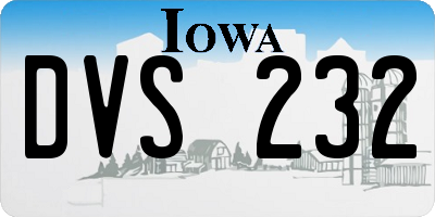 IA license plate DVS232